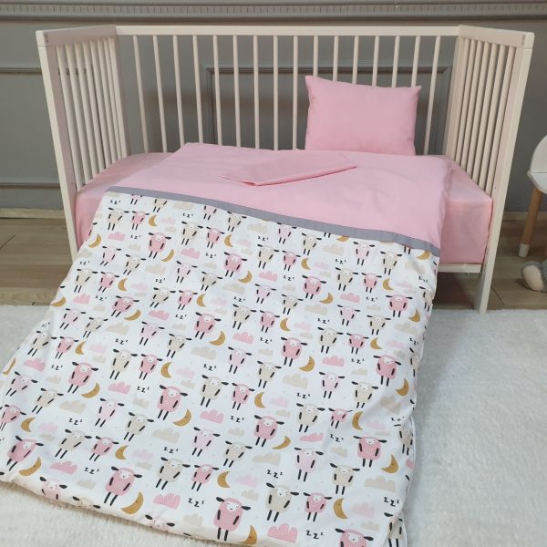 Kuzucuk Desenli Pembe Bebek Nevresim Takımı