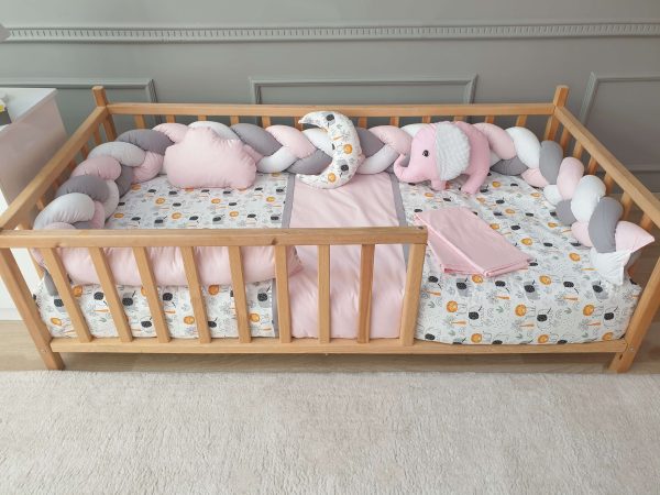 Aslan Montessori Örgü Uyku Seti-pembe