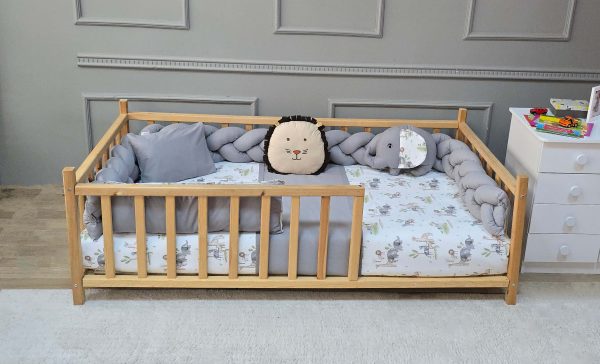 Gri Amazon Sincap prak Montessori Örgü Uyku Seti