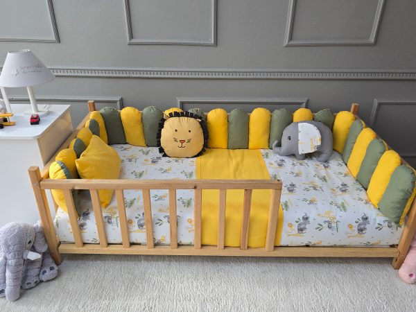 Sarı Amazon Montessori Çitli Uyku Seti