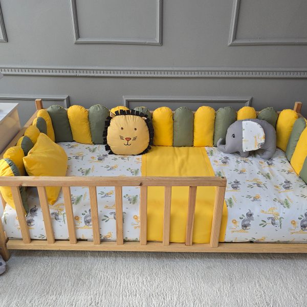 Sarı Amazon Montessori Çitli Uyku Seti